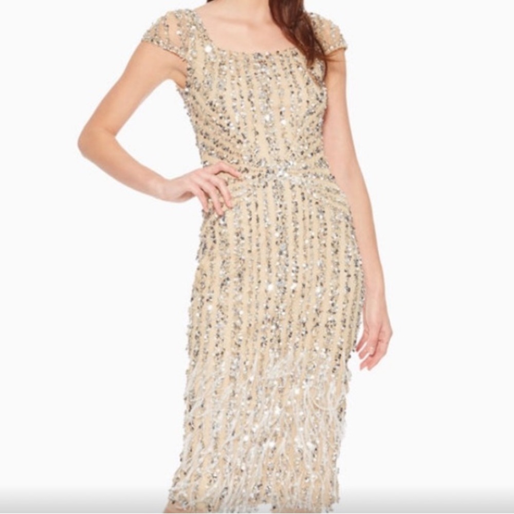 “Parker Black” Sequin/Bead/Feather dress ✨ - Picture 2 of 6
